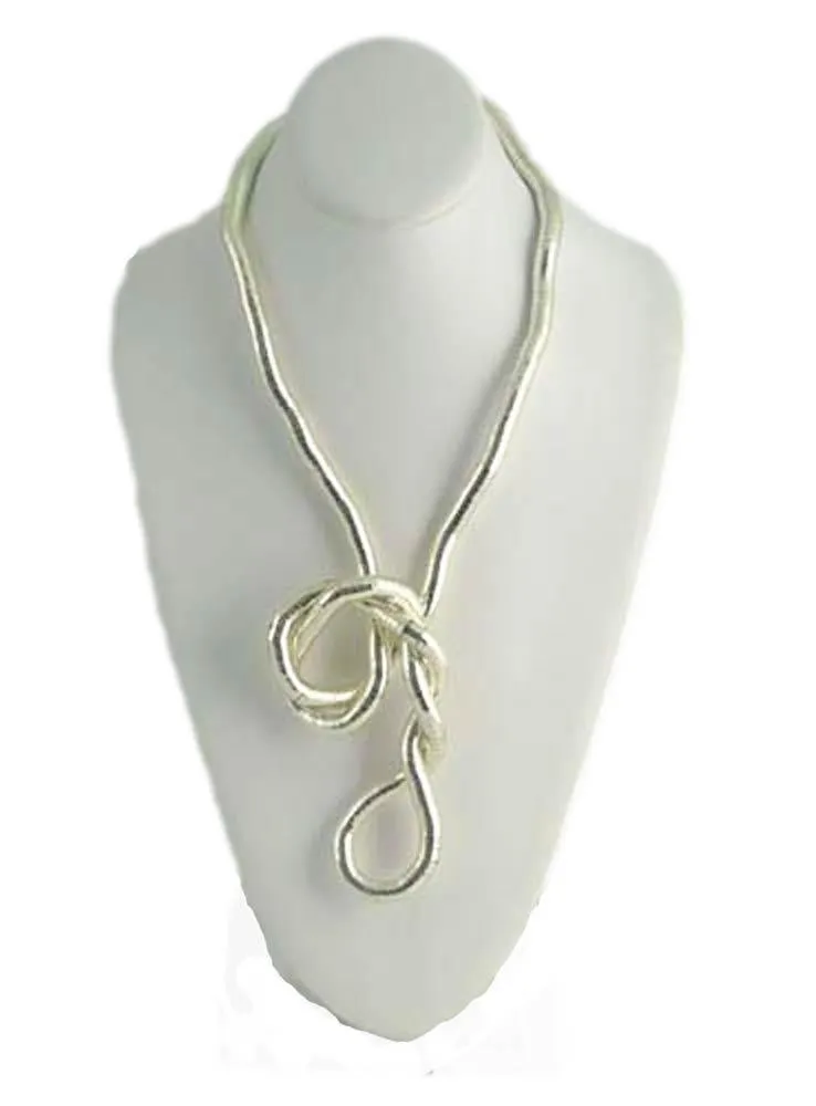 Silver Snake Bendable Necklace