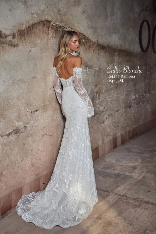 Size 12 Calla Blanche 124237 Ramona Ivory Gown