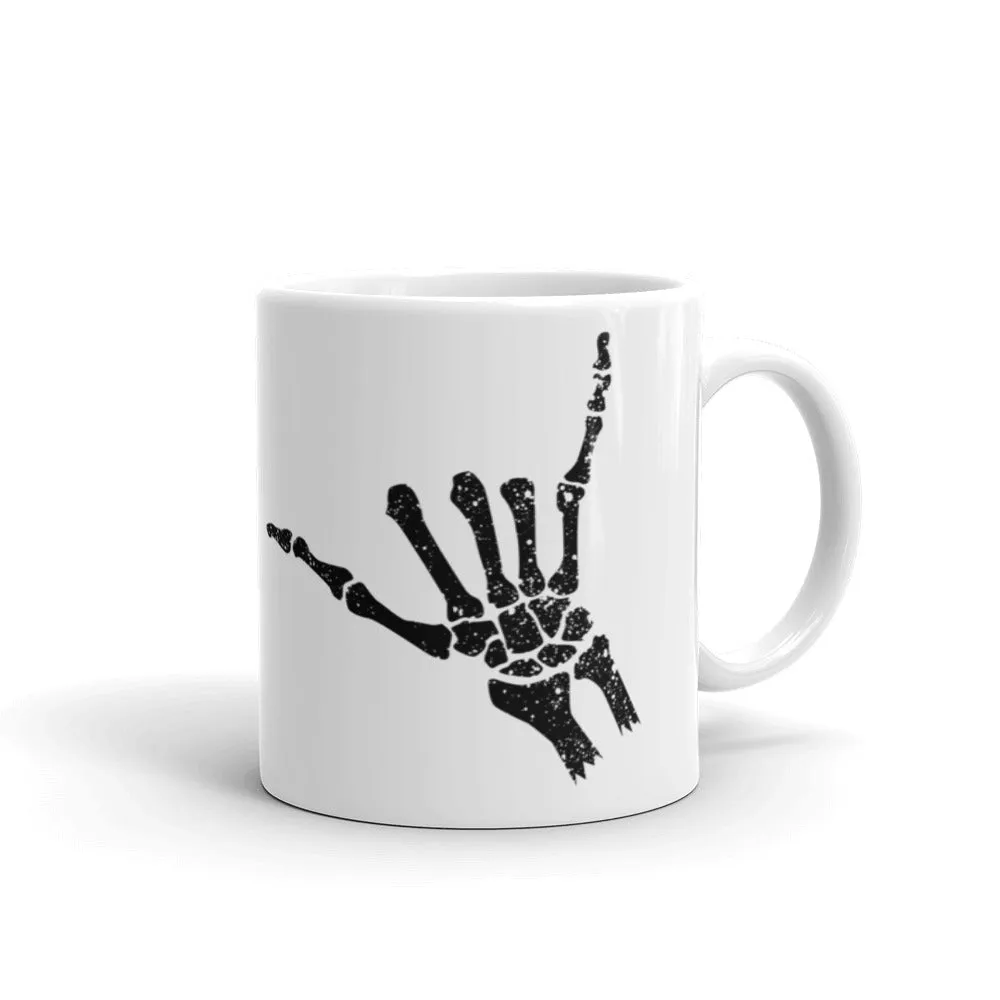 Skeleton Shaka Mug by Cris Cook