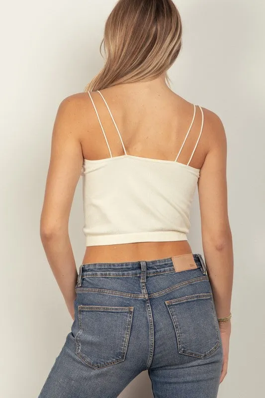 Soft Stretchy Double Strap Slim Fit Tank