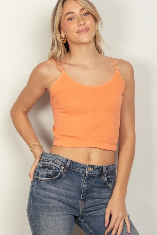 Soft Stretchy Double Strap Slim Fit Tank