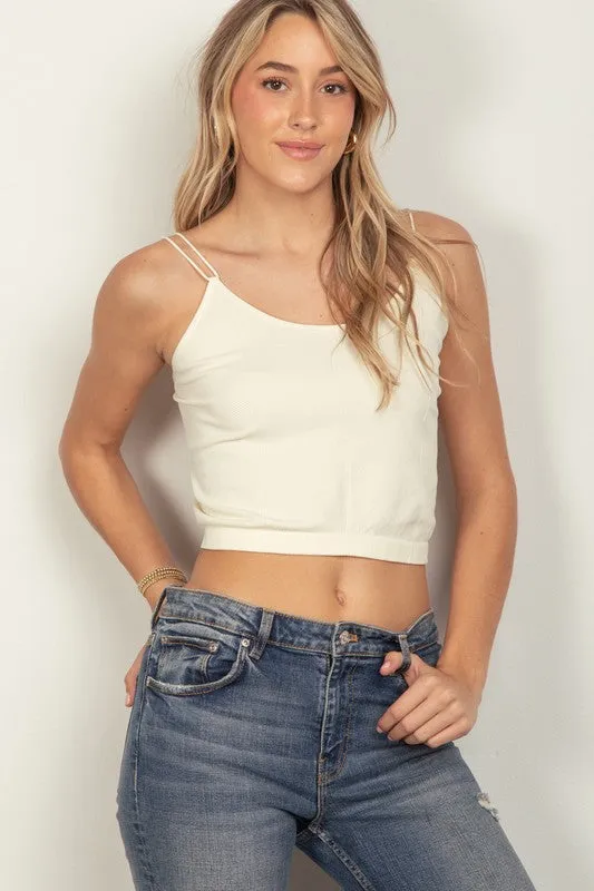 Soft Stretchy Double Strap Slim Fit Tank