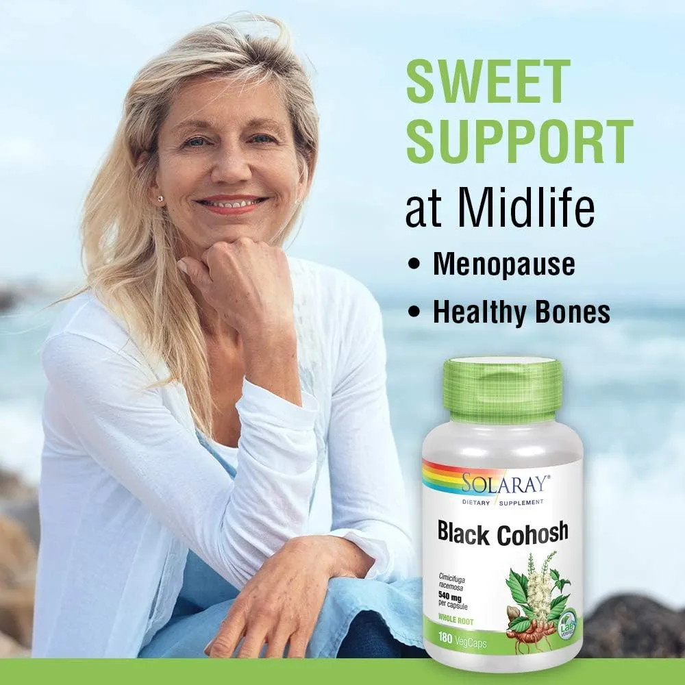 Solaray Black Cohosh -- 540 Mg - 180 Vegetable Capsules