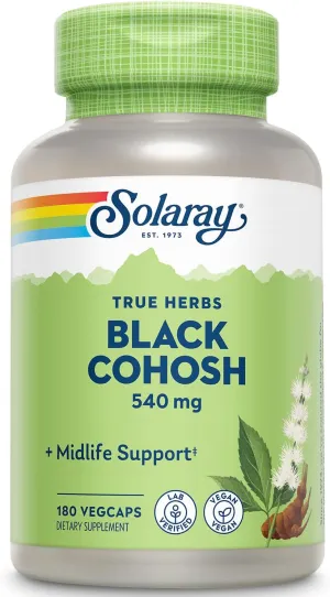 Solaray Black Cohosh -- 540 Mg - 180 Vegetable Capsules