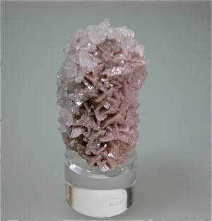SOLD Calcite on Dolomite, Trepca Complex near Mitrovica, Kosovska Municipality, Kosovo, Mined 2014, Miniature 2.5 X 3.0 X 4.5 cm, $125.  Online 8/19.