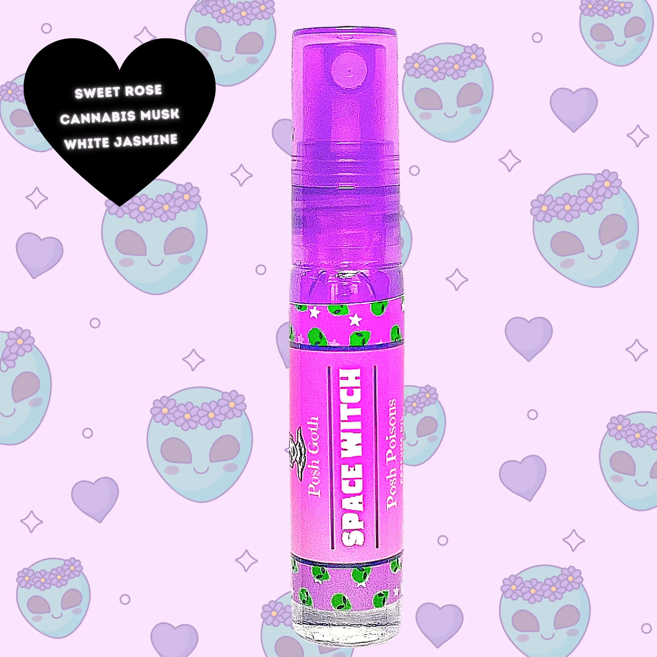 SPACE WITCH Rose Musk & Jasmine Gothic Perfume 5ml sample size spray