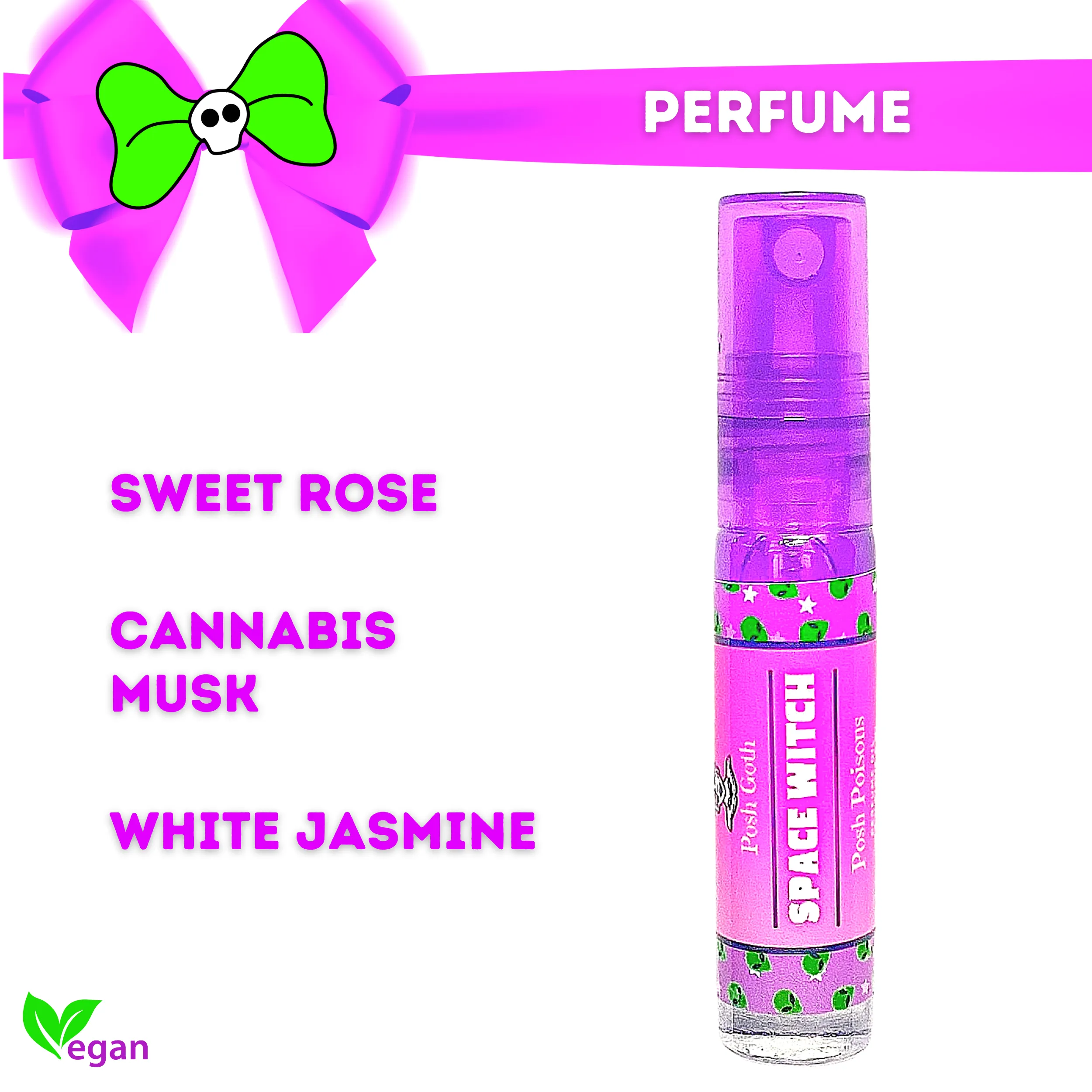 SPACE WITCH Rose Musk & Jasmine Gothic Perfume 5ml sample size spray