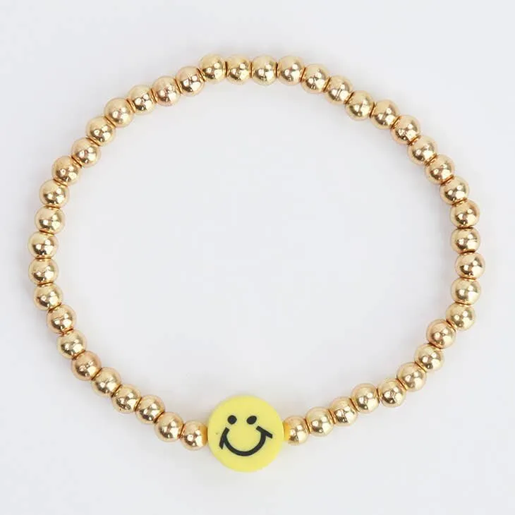 Sparkle Sisters Beaded Happy Face Bracelet