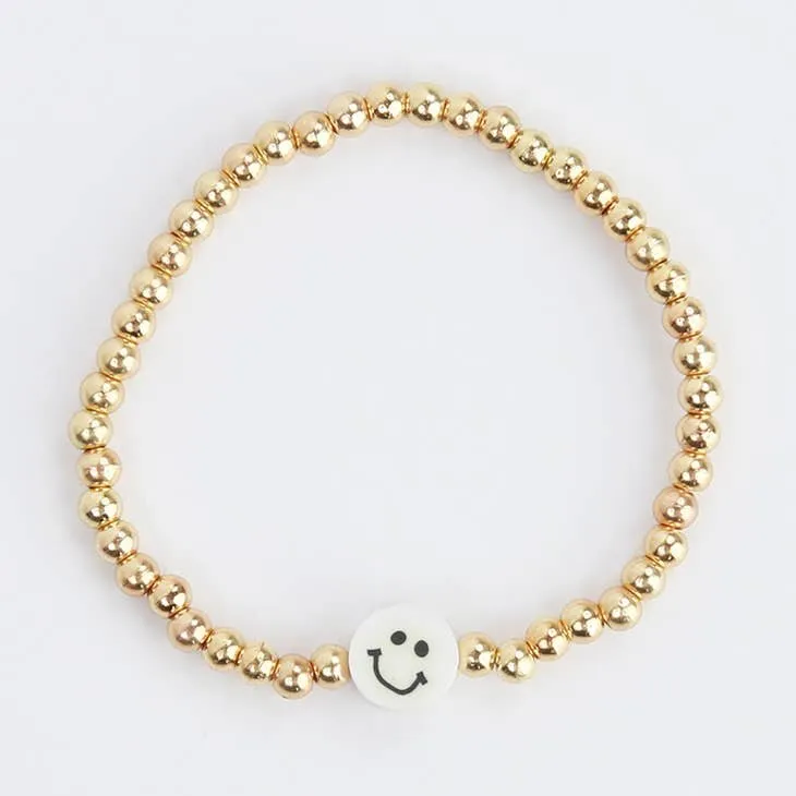 Sparkle Sisters Beaded Happy Face Bracelet