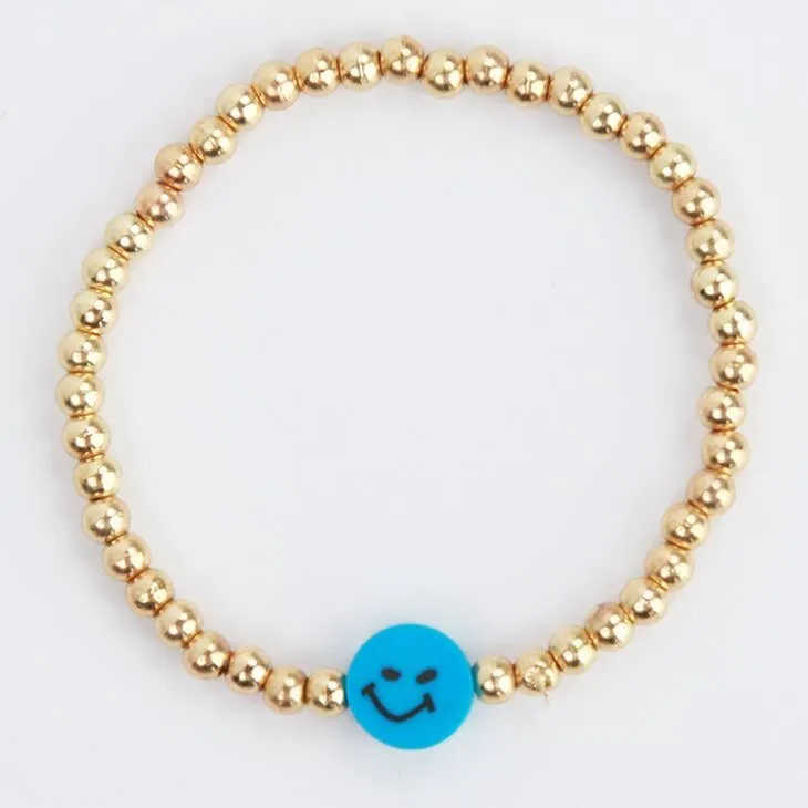 Sparkle Sisters Beaded Happy Face Bracelet