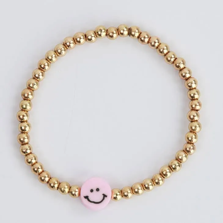 Sparkle Sisters Beaded Happy Face Bracelet