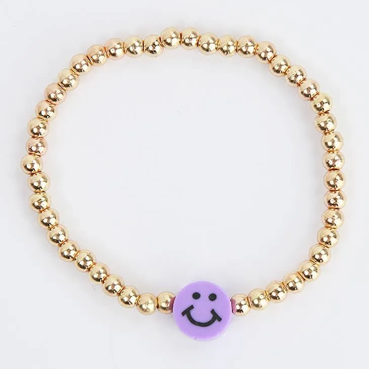 Sparkle Sisters Beaded Happy Face Bracelet