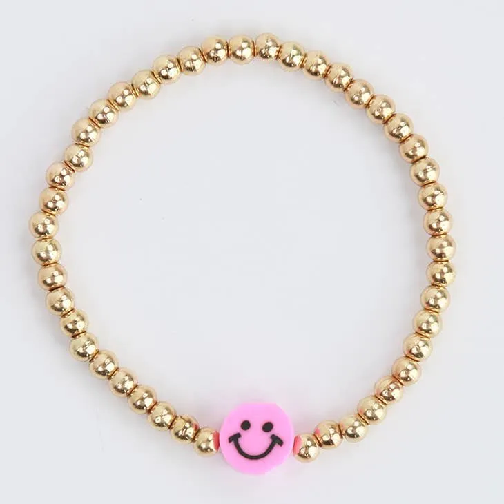 Sparkle Sisters Beaded Happy Face Bracelet