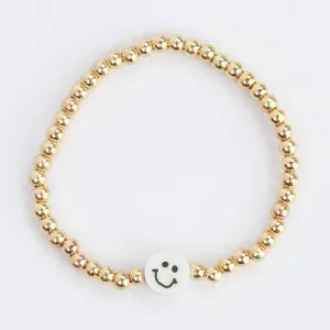 Sparkle Sisters Beaded Happy Face Bracelet