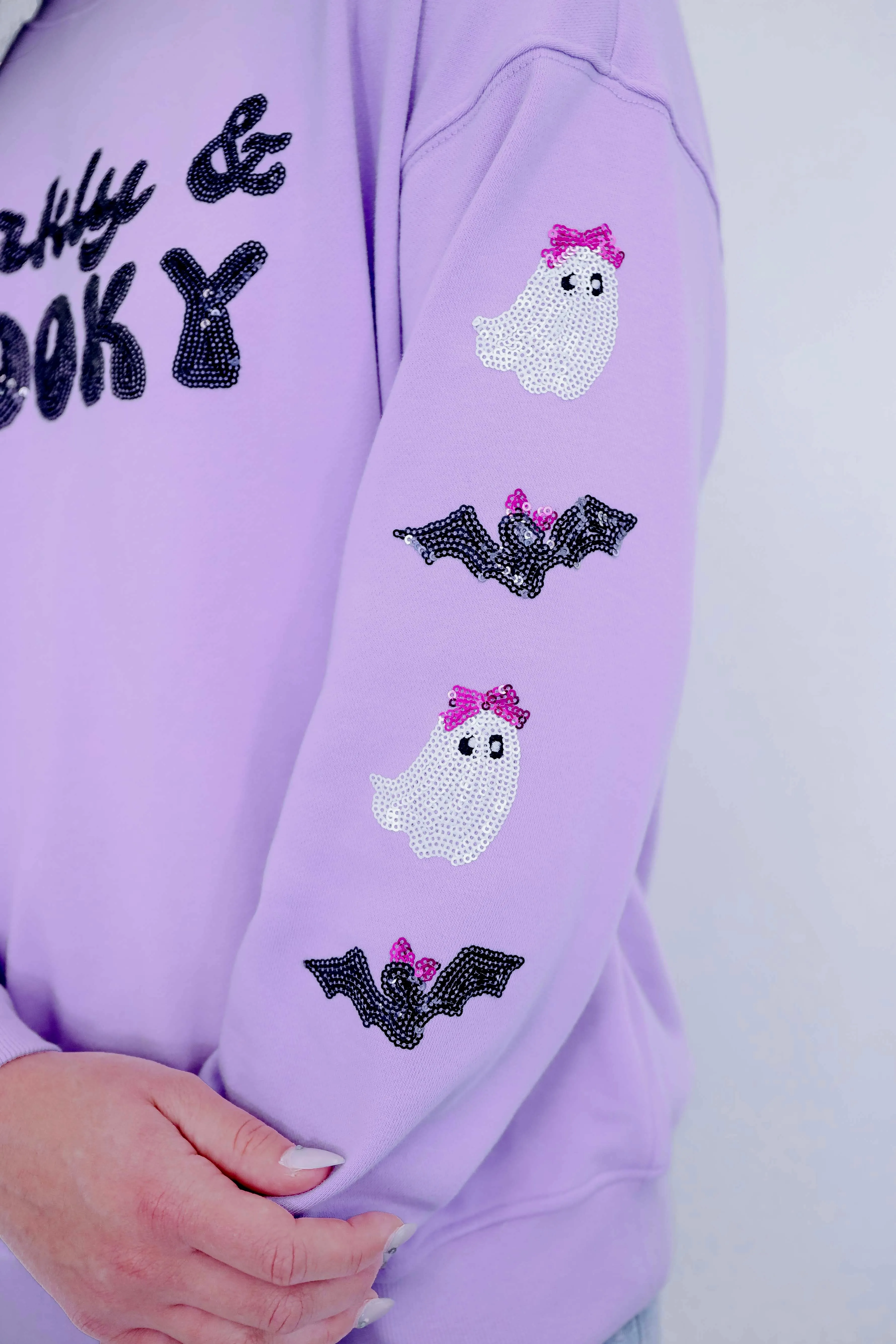 Sparkly & Spooky Sequin Embellished Sweatshirt