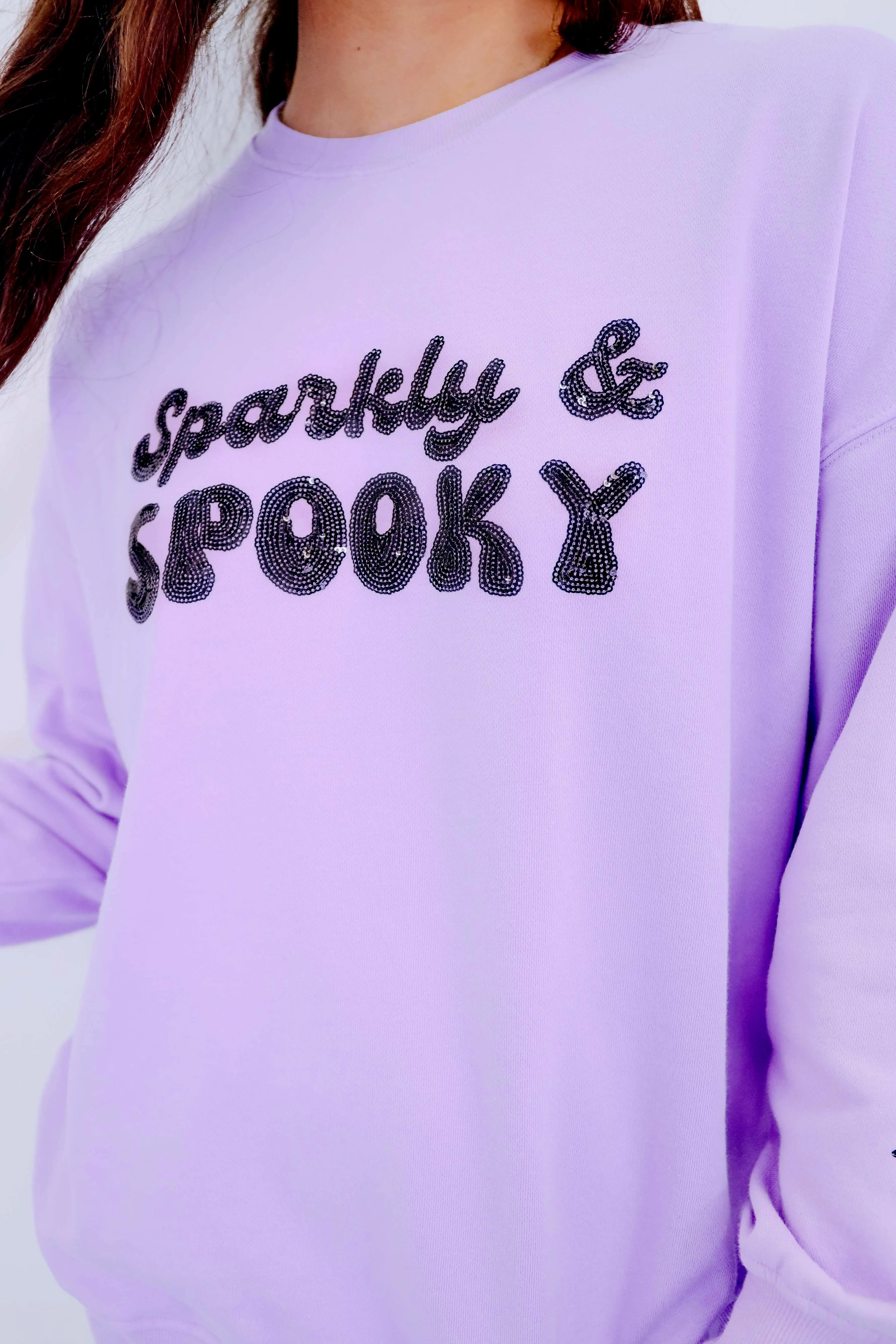 Sparkly & Spooky Sequin Embellished Sweatshirt