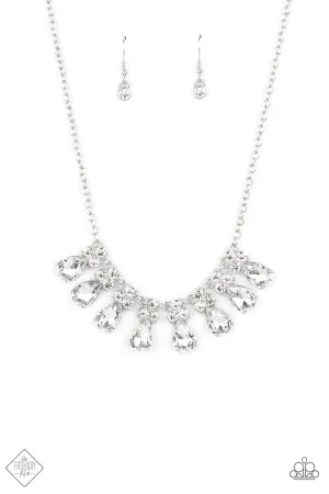Sparkly Ever After - White Necklace