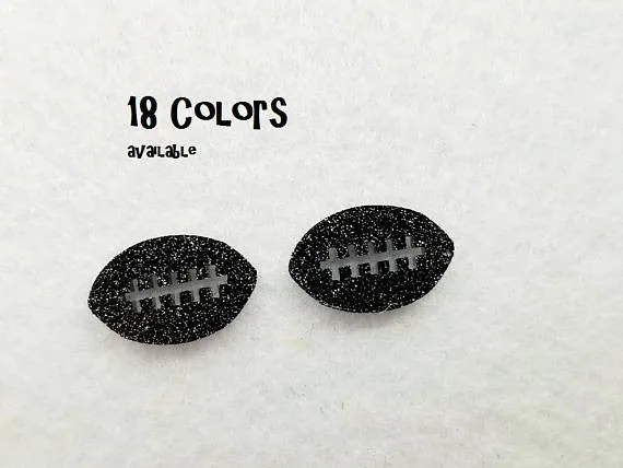 Sparkly Football Stud Acrylic Earrings