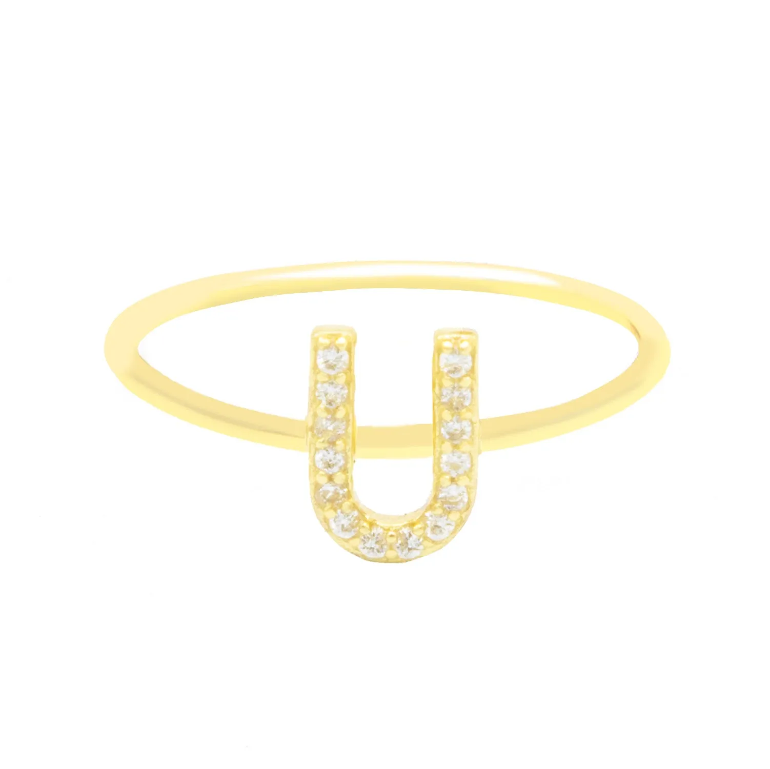 Sparkly Initial Ring