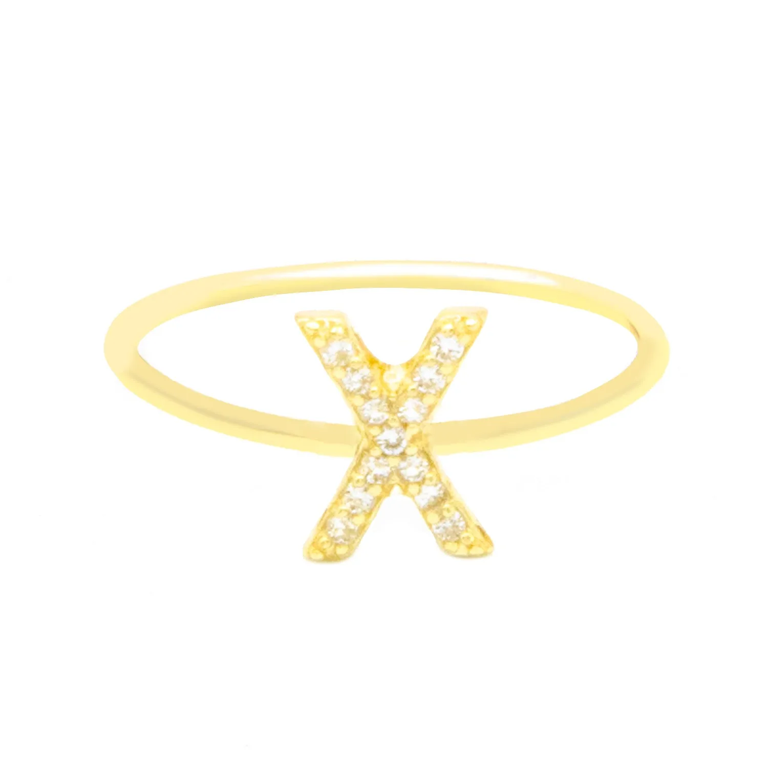 Sparkly Initial Ring