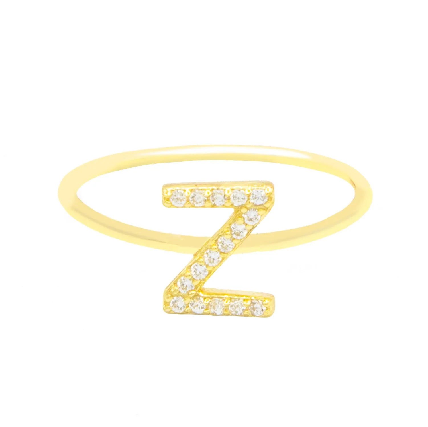 Sparkly Initial Ring