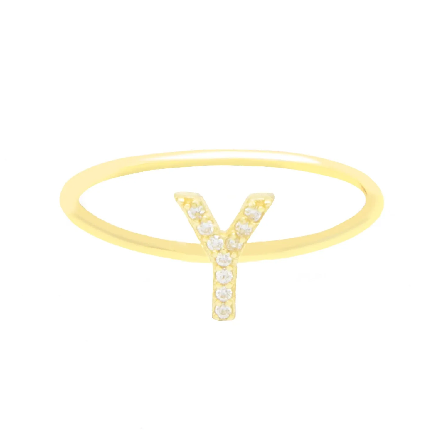 Sparkly Initial Ring