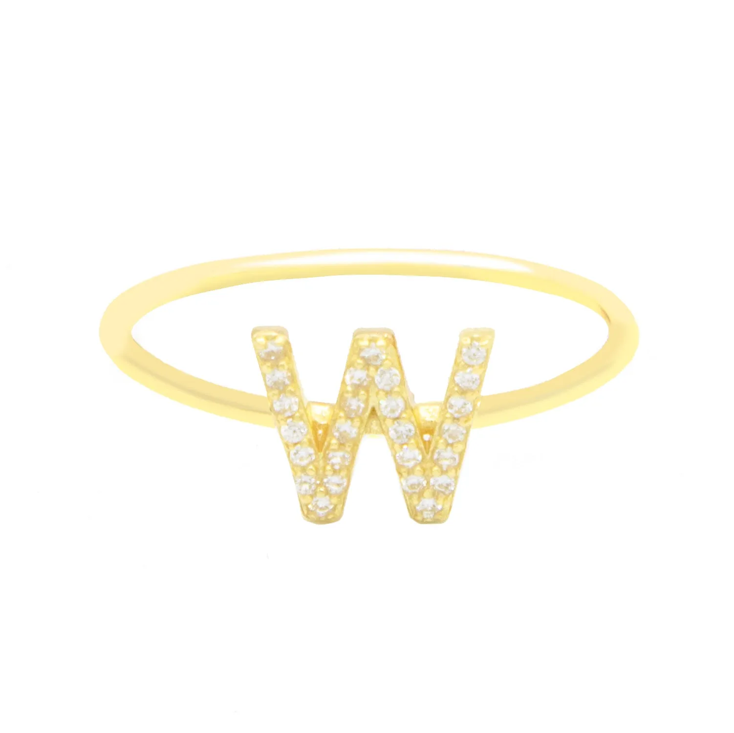 Sparkly Initial Ring