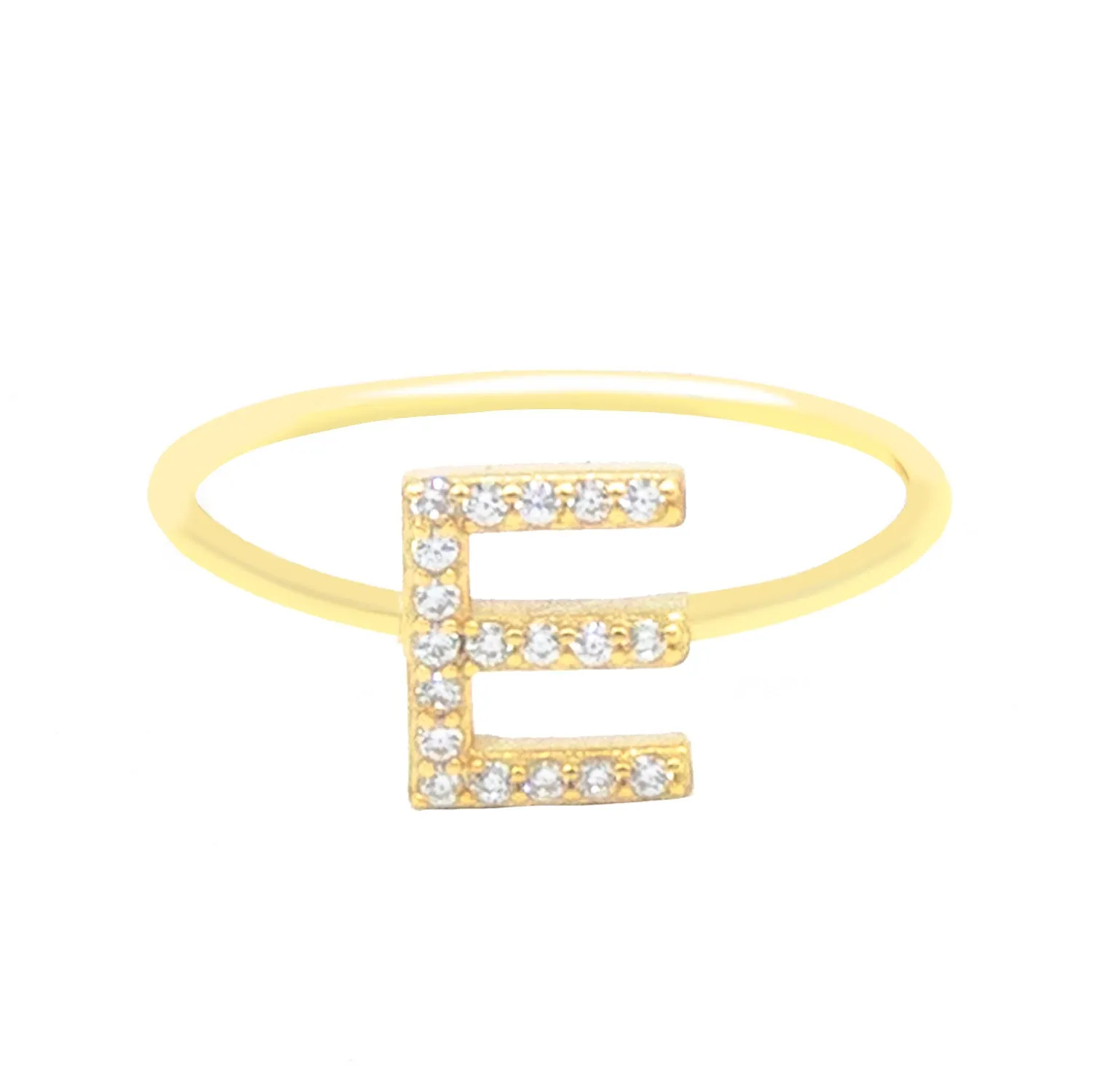 Sparkly Initial Ring