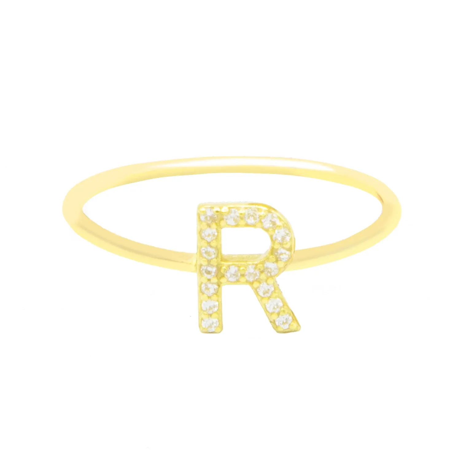 Sparkly Initial Ring