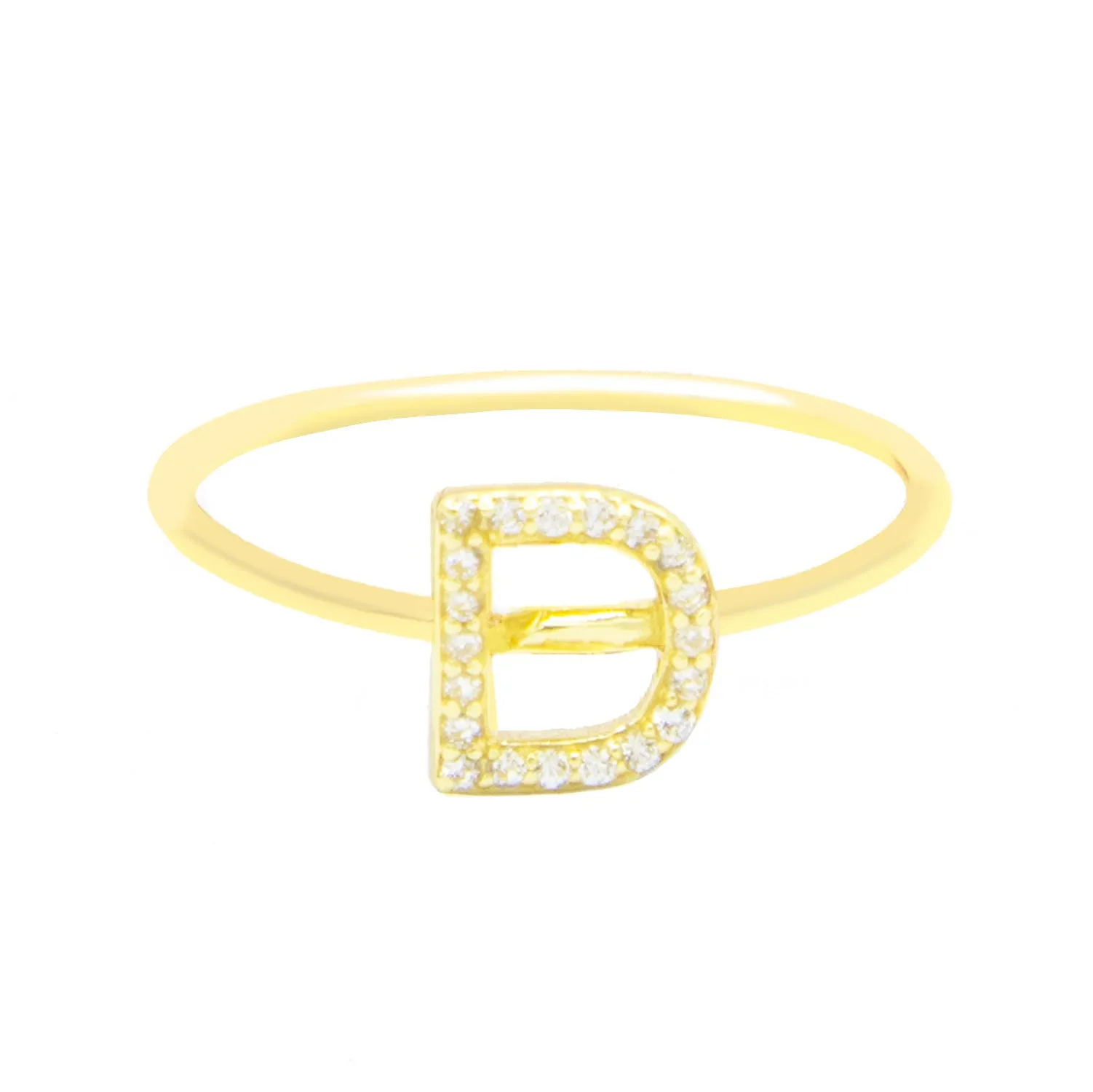 Sparkly Initial Ring