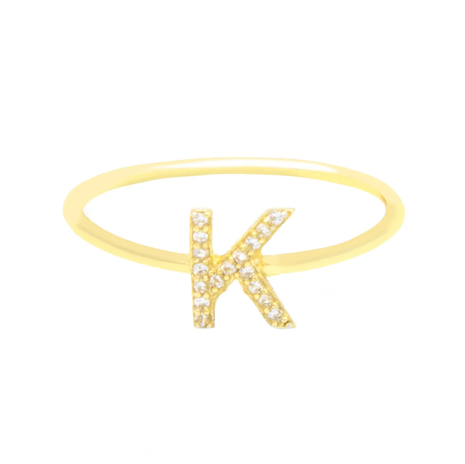 Sparkly Initial Ring