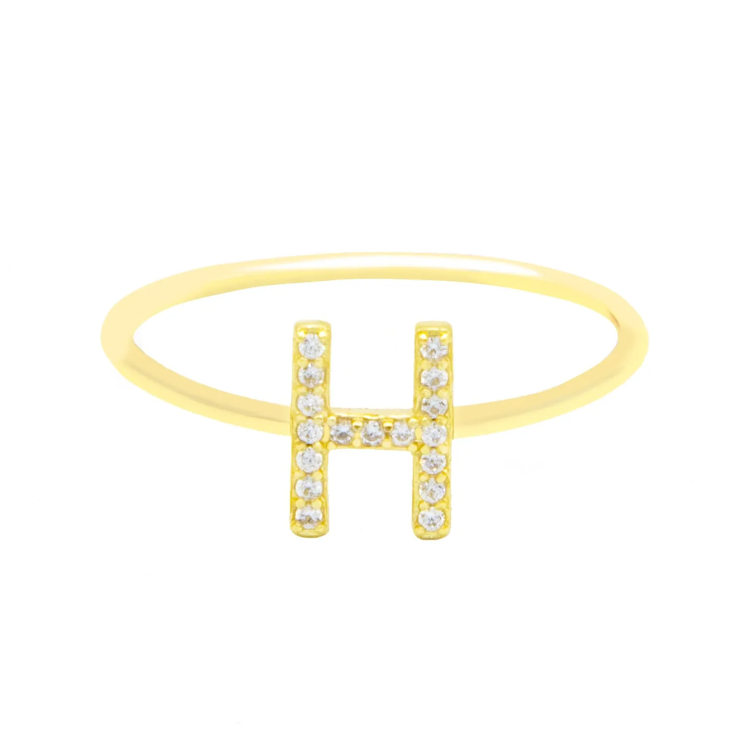 Sparkly Initial Ring