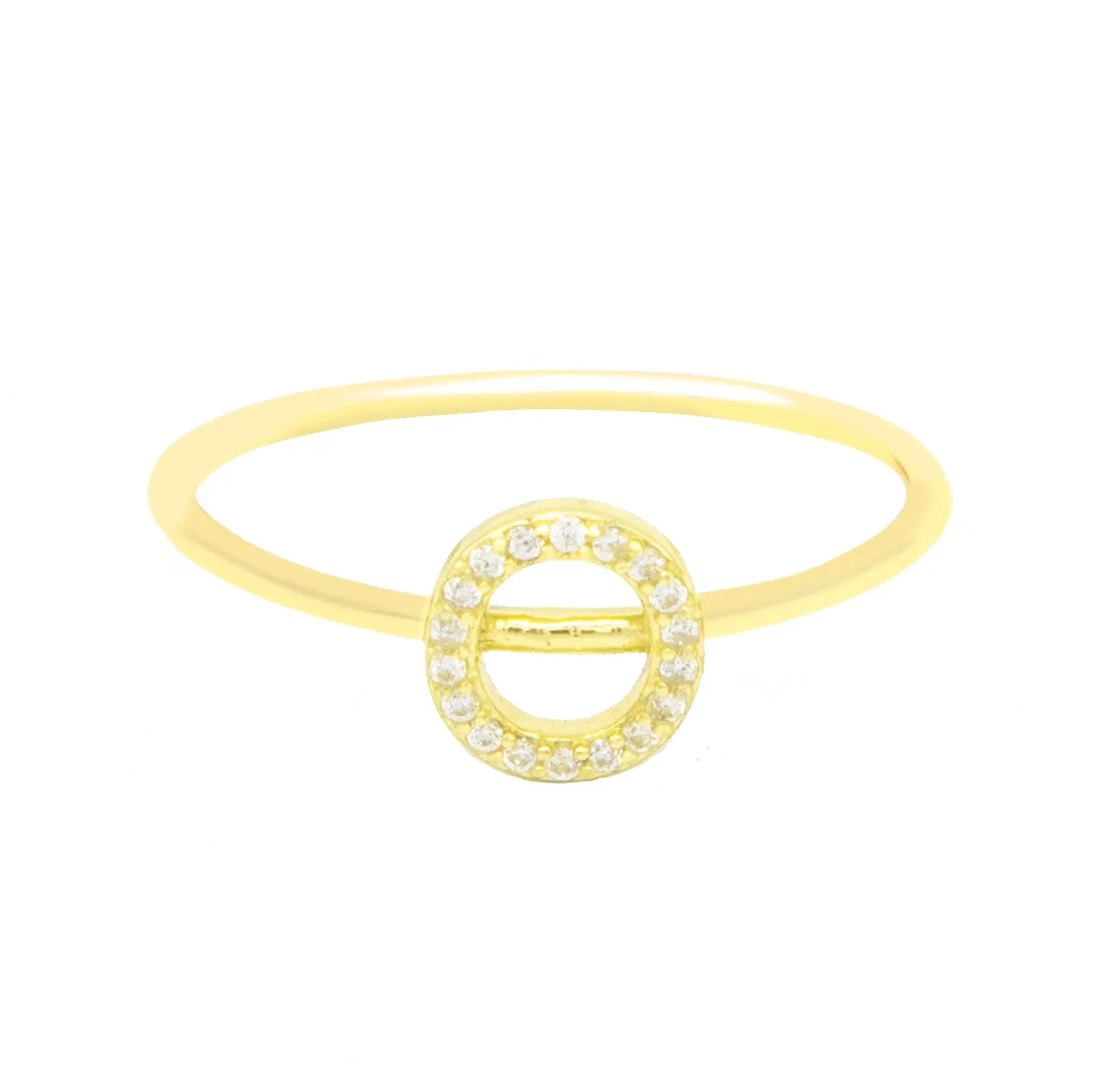Sparkly Initial Ring