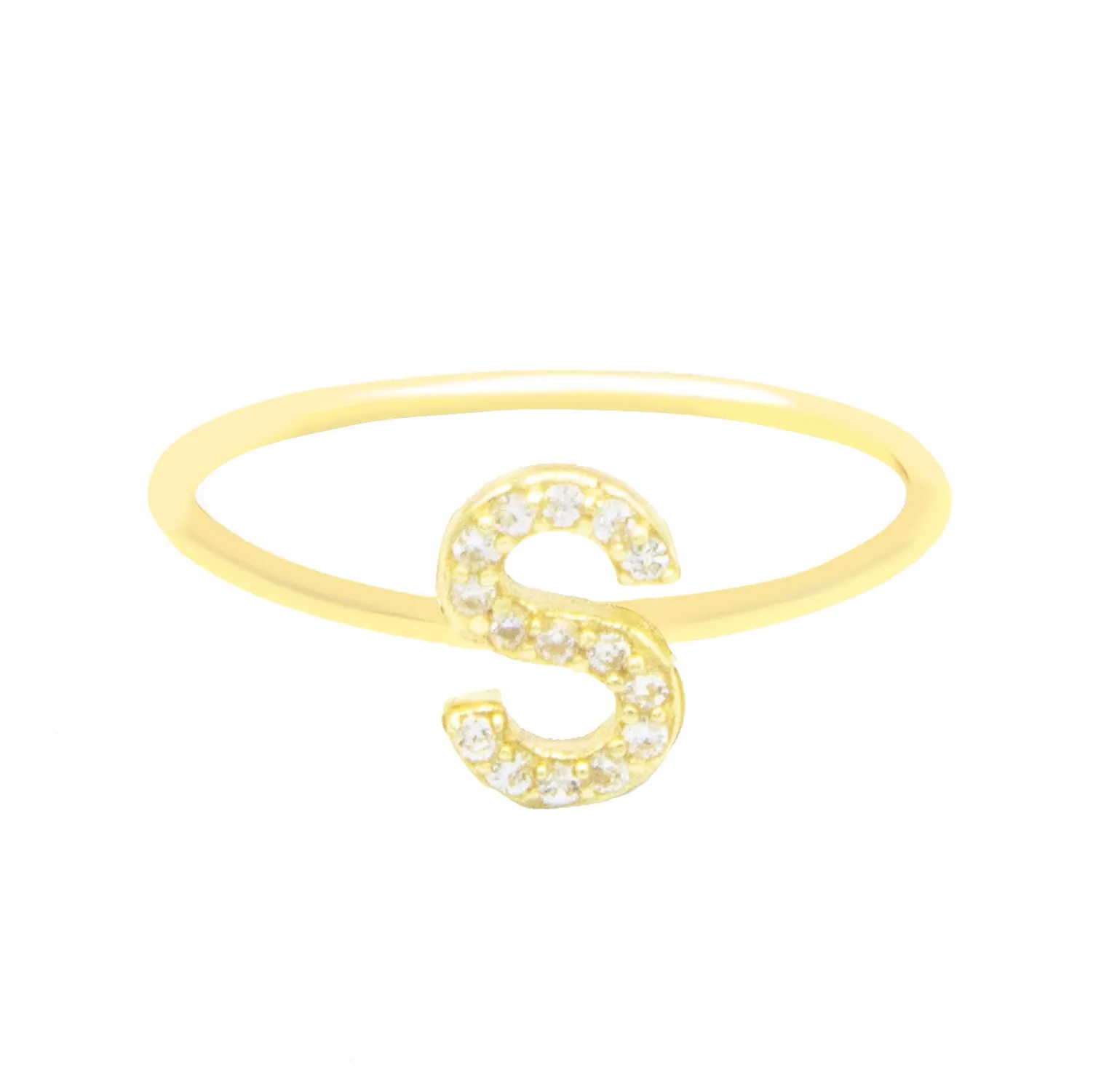 Sparkly Initial Ring