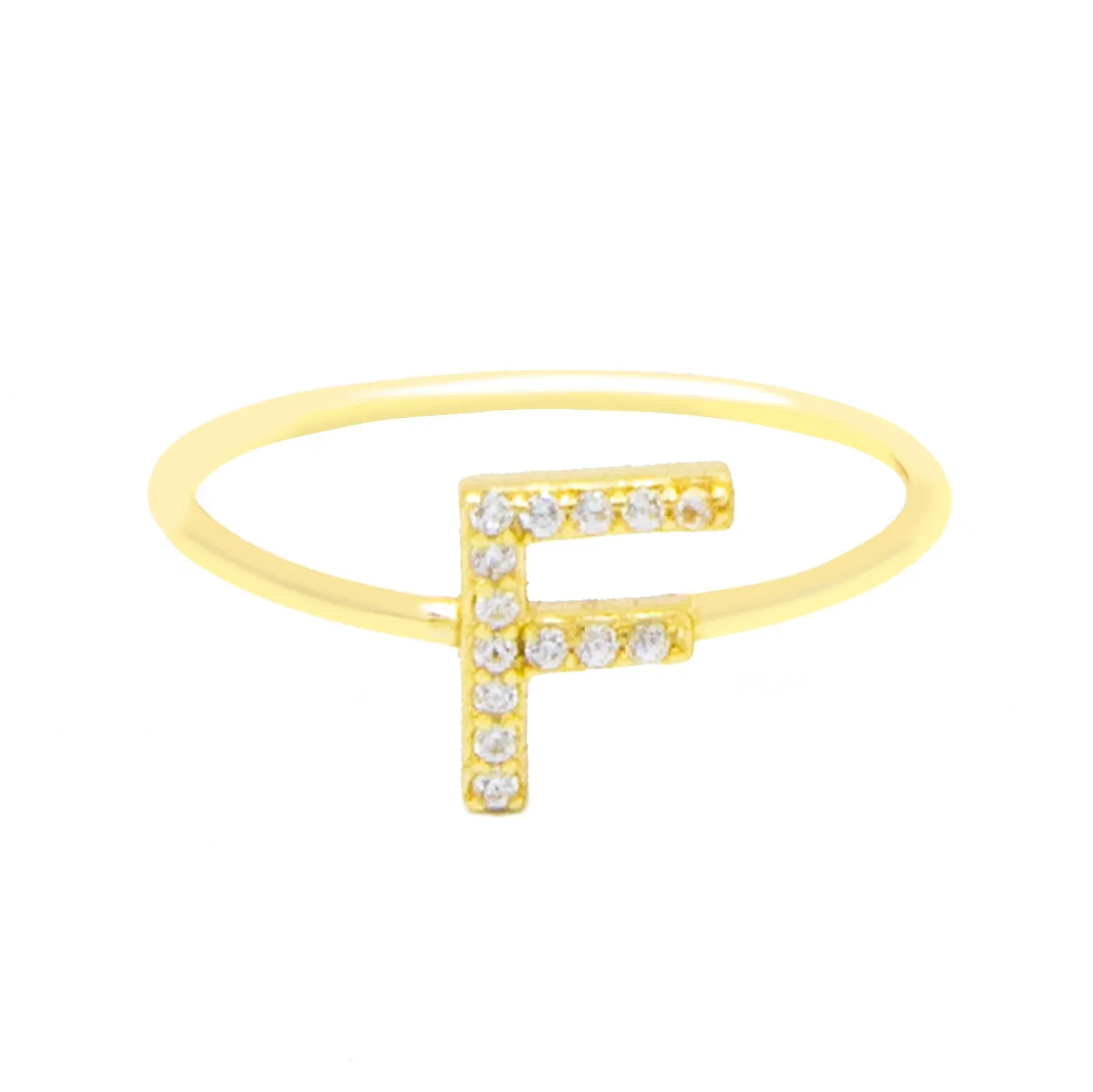 Sparkly Initial Ring