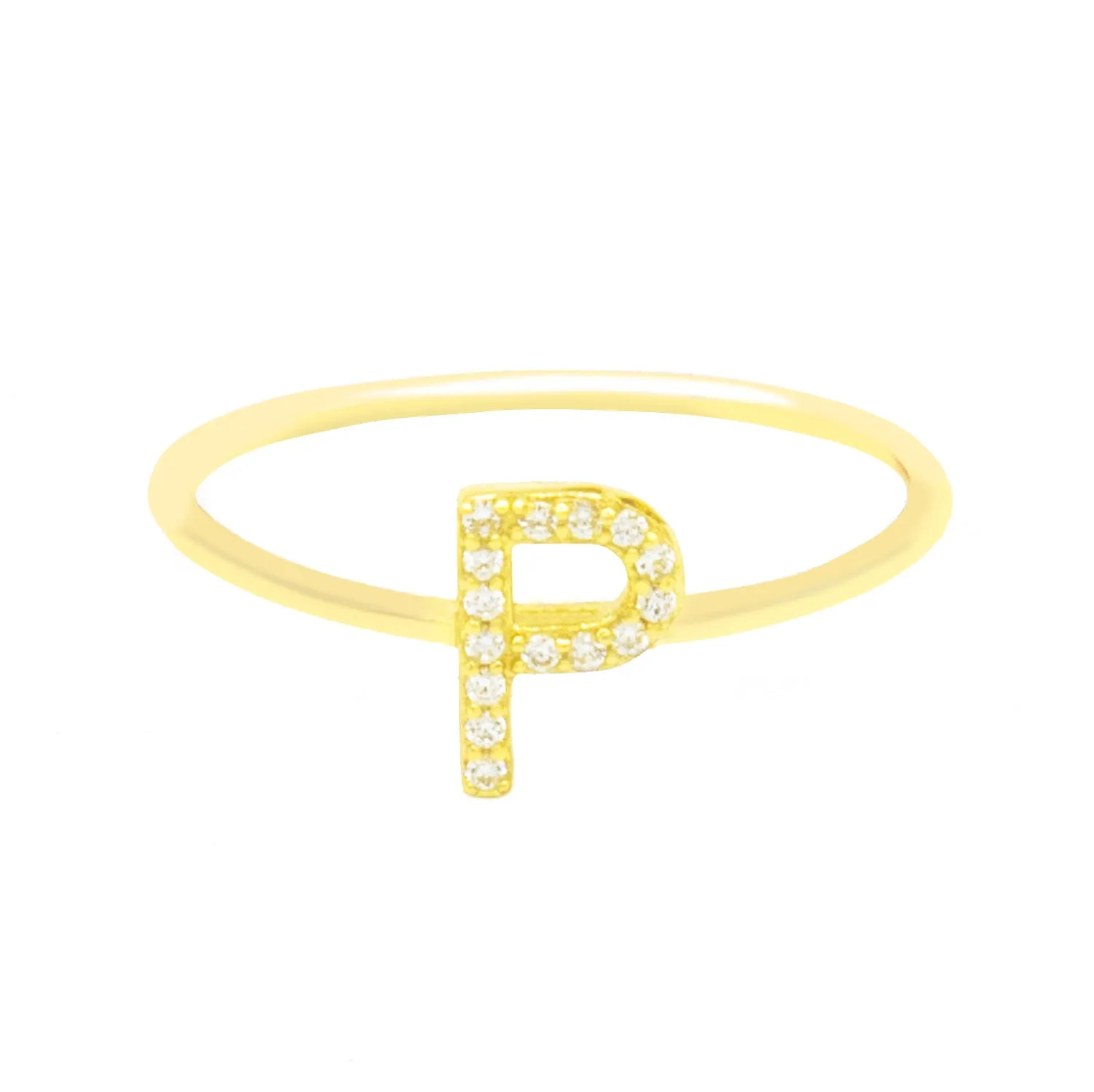Sparkly Initial Ring