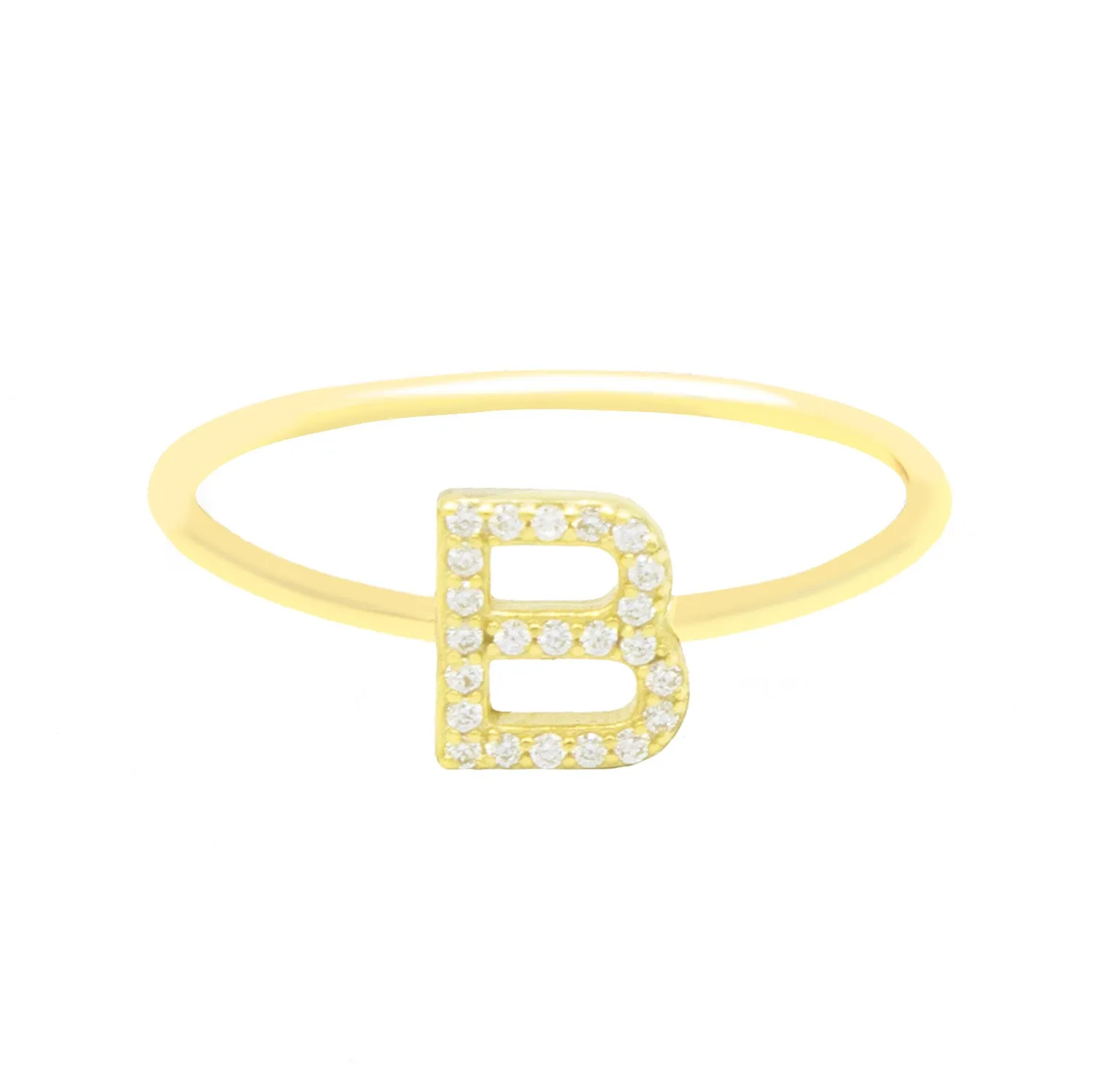 Sparkly Initial Ring