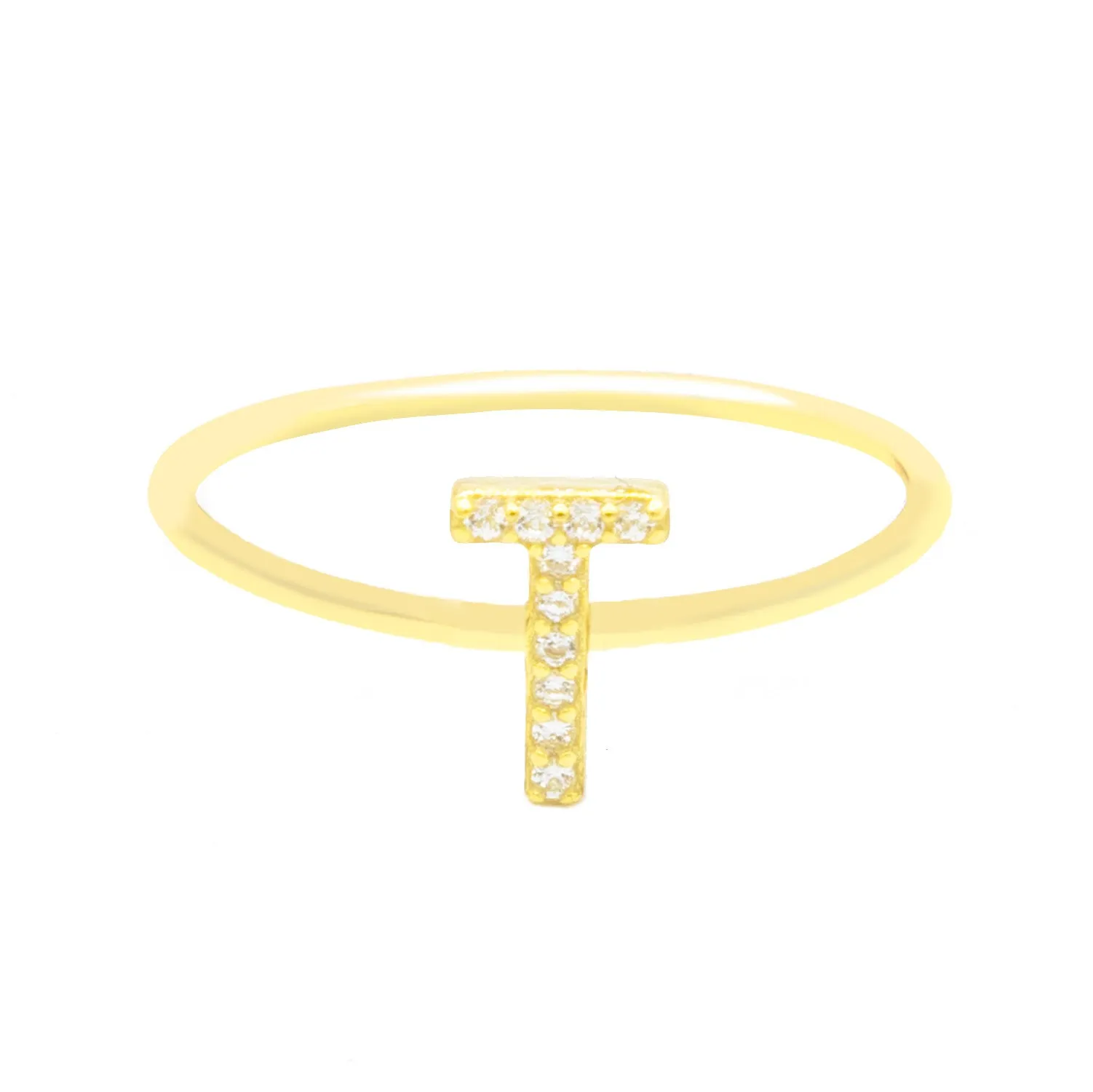 Sparkly Initial Ring