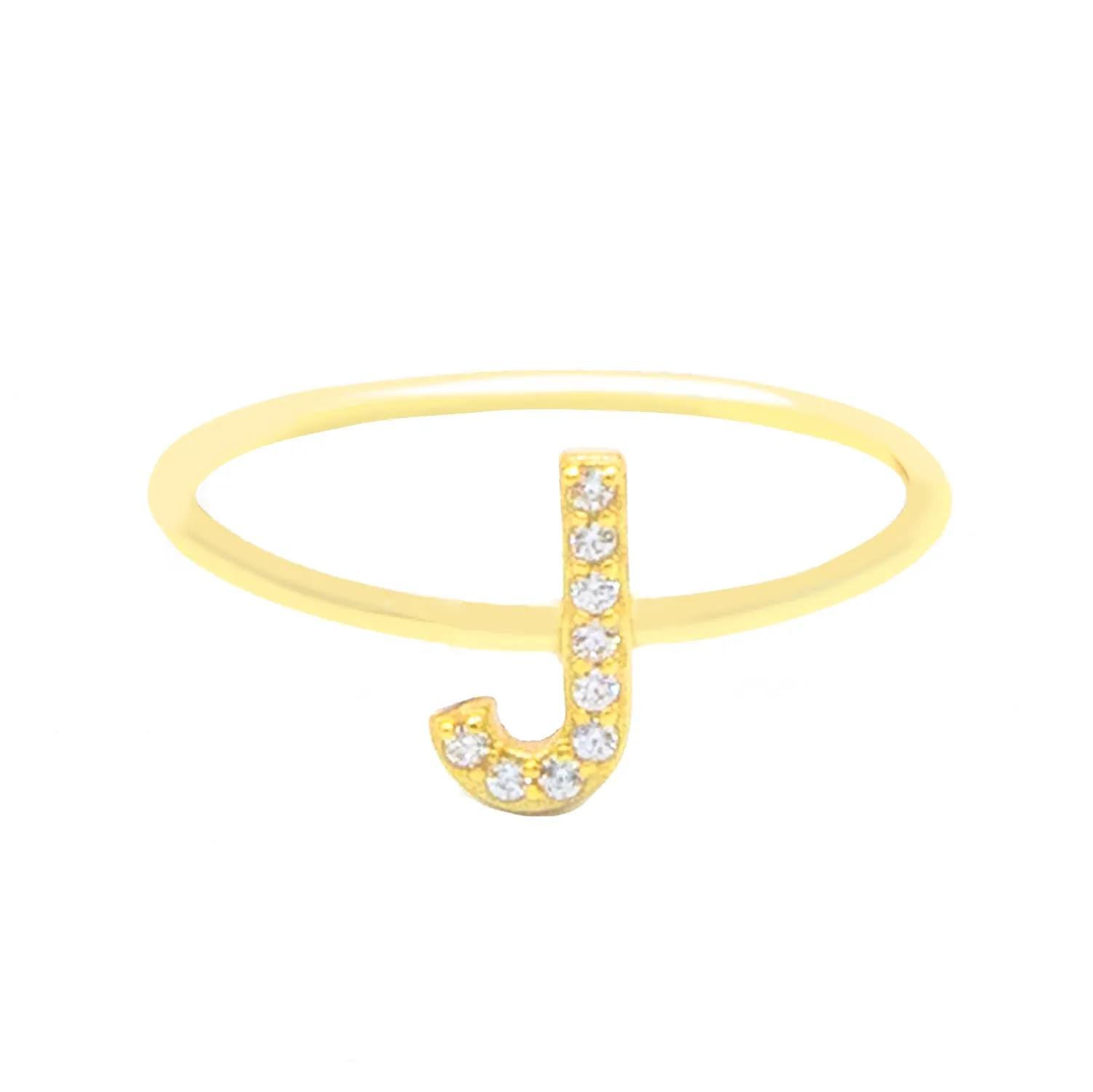 Sparkly Initial Ring