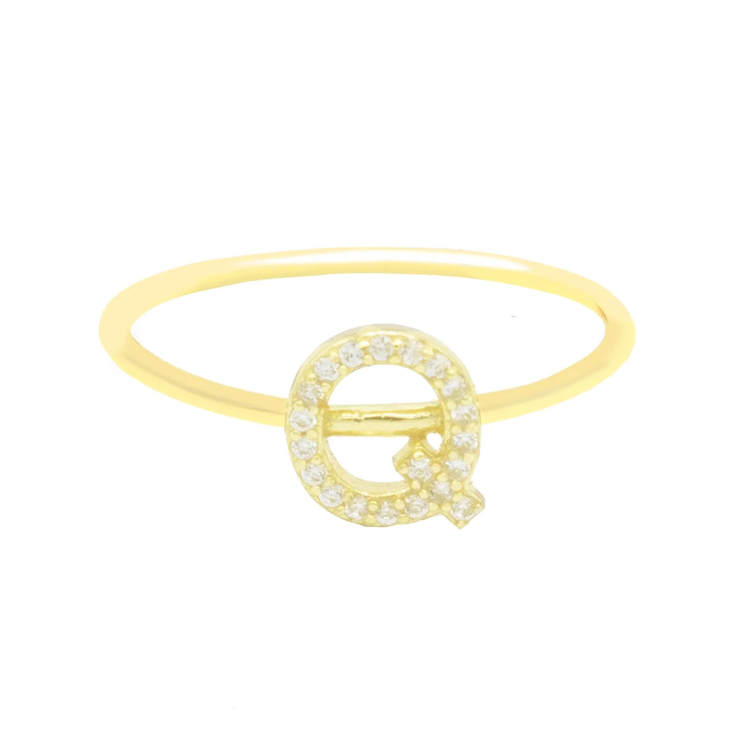 Sparkly Initial Ring