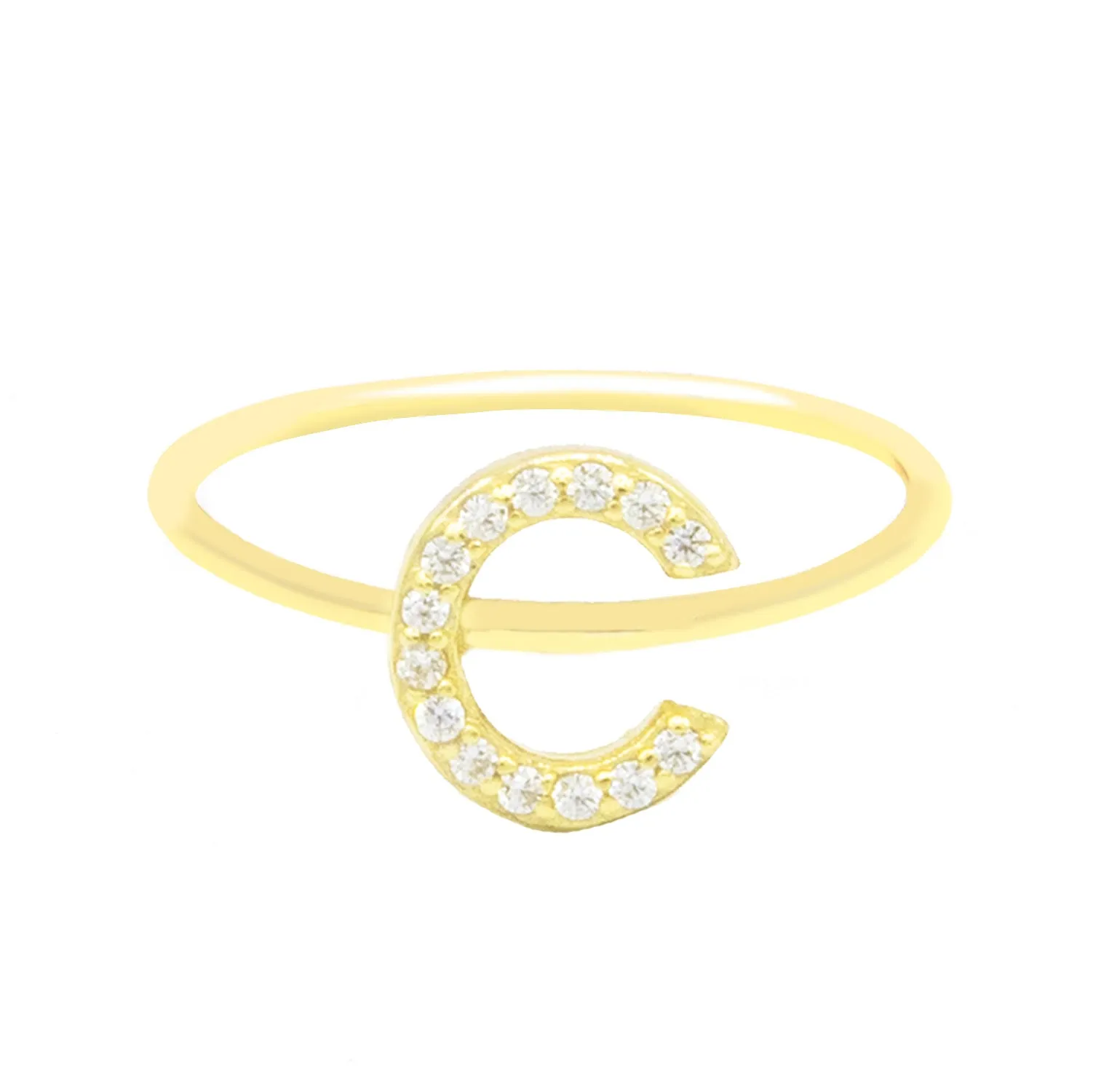 Sparkly Initial Ring