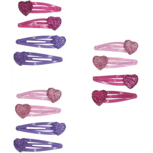 Sparkly My Heart Snap Clips