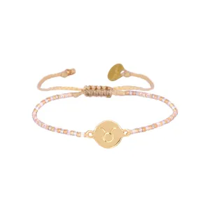 Sparkly Taurus adjustable bracelet