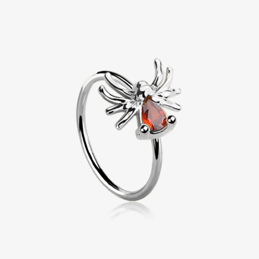 Spider Sparkle Bendable Hoop Ring