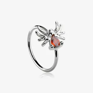 Spider Sparkle Bendable Hoop Ring