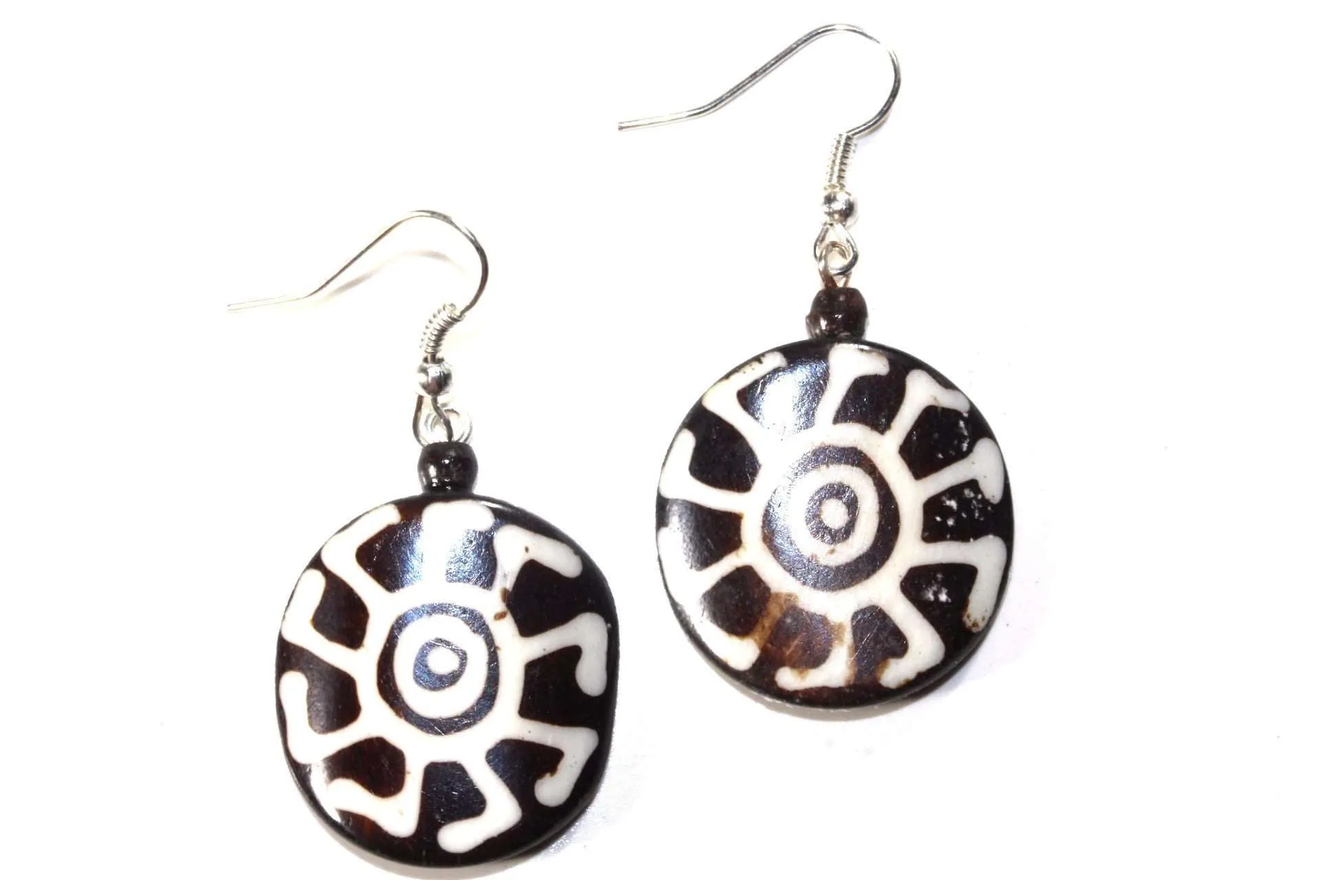 Spiritual Symbols Tribal Bone & Horn Earrings