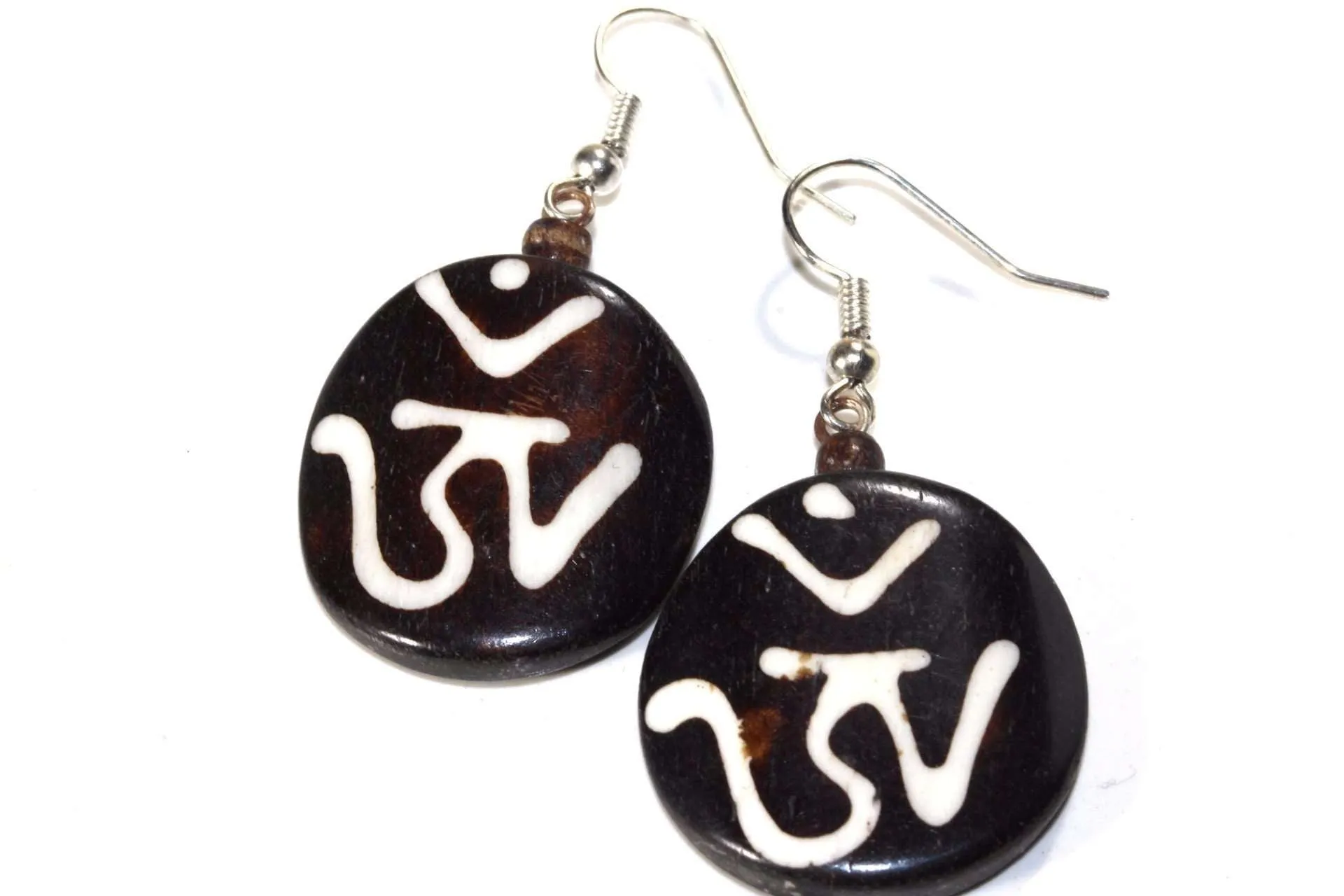 Spiritual Symbols Tribal Bone & Horn Earrings