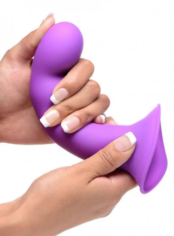 Squeeze It Squeezable Wavy Dildo - Purple