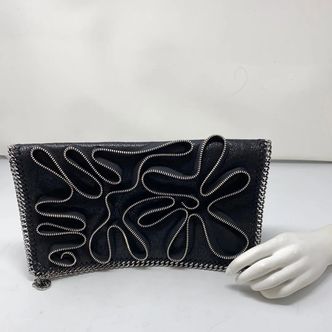 Stella McCartney Falabella Zipper Trim Fold Over Clutch