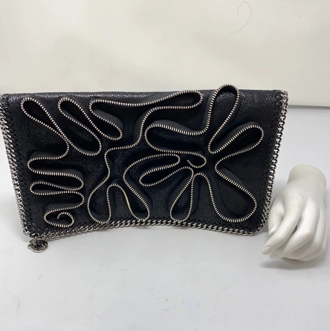 Stella McCartney Falabella Zipper Trim Fold Over Clutch